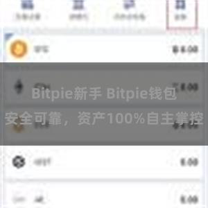 Bitpie新手 Bitpie钱包安全可靠，资产100%自主掌控