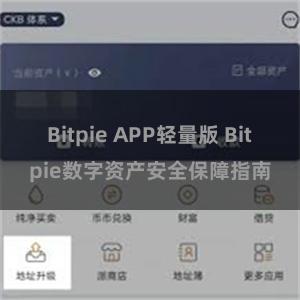 Bitpie APP轻量版 Bitpie数字资产安全保障指南