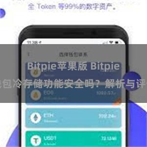 Bitpie苹果版 Bitpie钱包冷存储功能安全吗？解析与评估