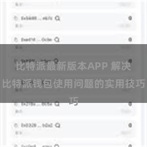 比特派最新版本APP 解决比特派钱包使用问题的实用技巧