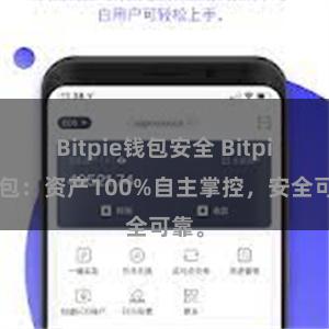 Bitpie钱包安全 Bitpie钱包：资产100%自主掌控，安全可靠。