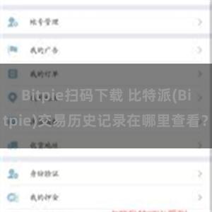 Bitpie扫码下载 比特派(Bitpie)交易历史记录在哪里查看？