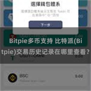 Bitpie多币支持 比特派(Bitpie)交易历史记录在哪里查看？